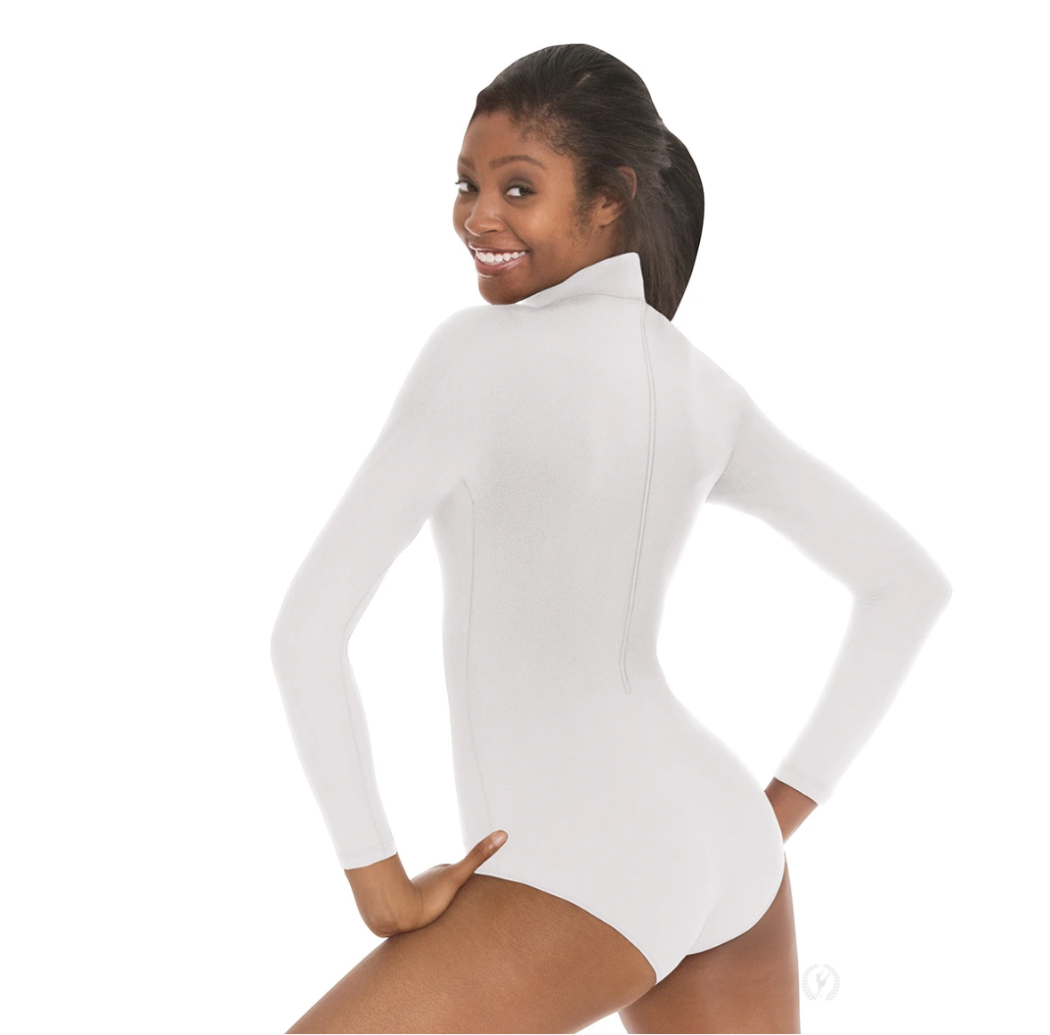 Eurotard Microfiber Zipper Back Mock Neck Leotard