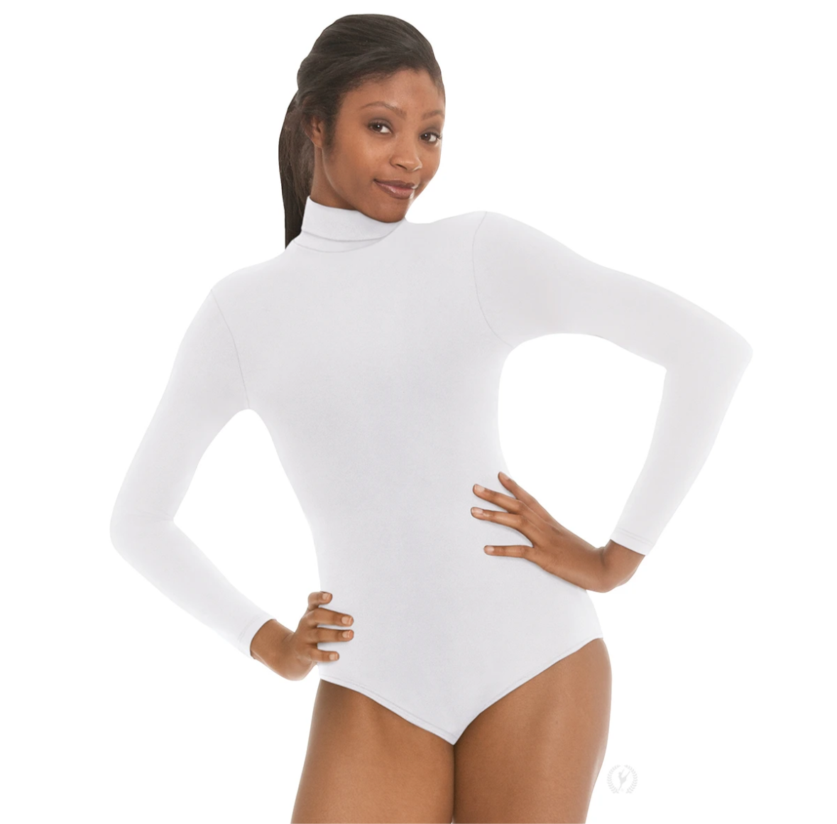 Eurotard Microfiber Zipper Back Mock Neck Leotard
