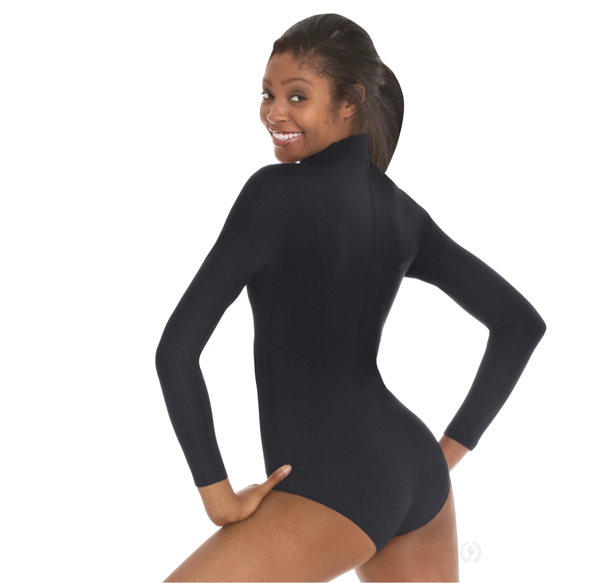 Eurotard Microfiber Zipper Back Mock Neck Leotard