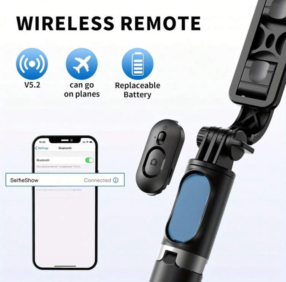 Luxe Selfie Stick/Tripod with Wireless Remote