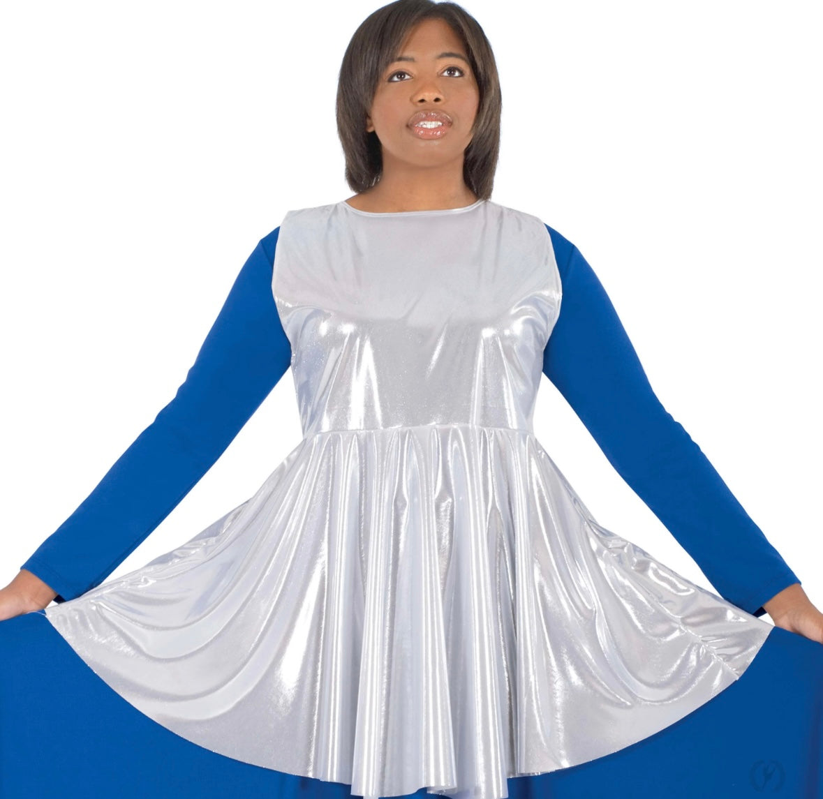 Eurotard Guiding Light Metallic Peplum Style Praise Tunic
