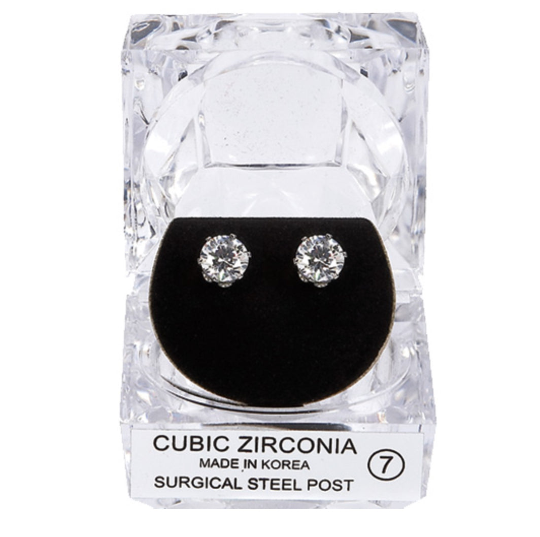 Dasha Designs Large CZ Post Earings