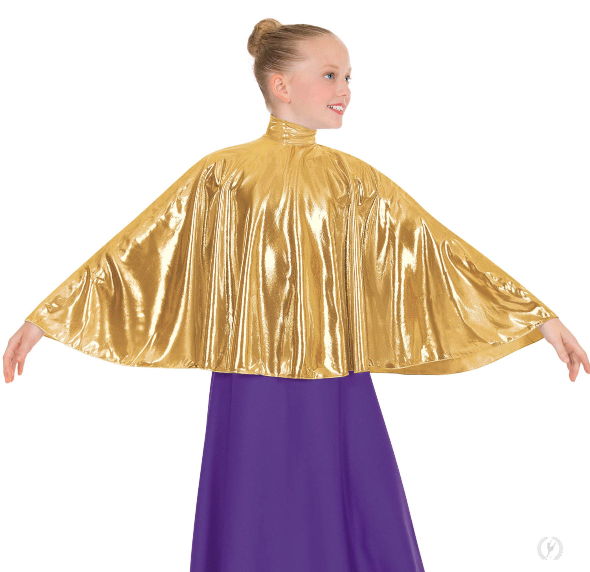 Eurotard Children’s Guiding Light Metallic Mock Neck Praise Cape