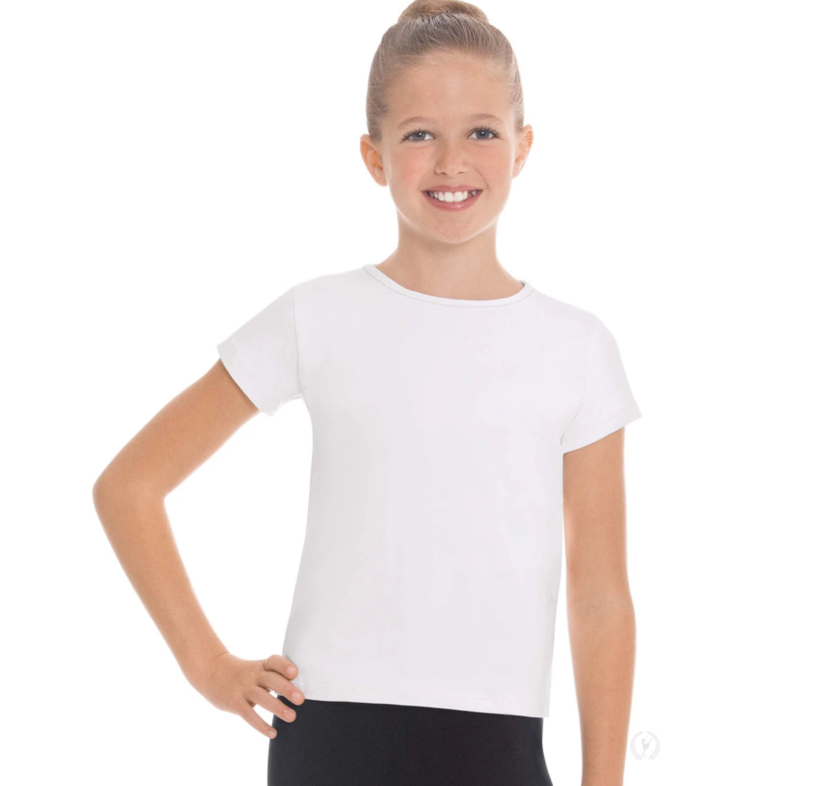 Eurotard Youth Microfiber Crew Neck Short Sleeve Dance Top