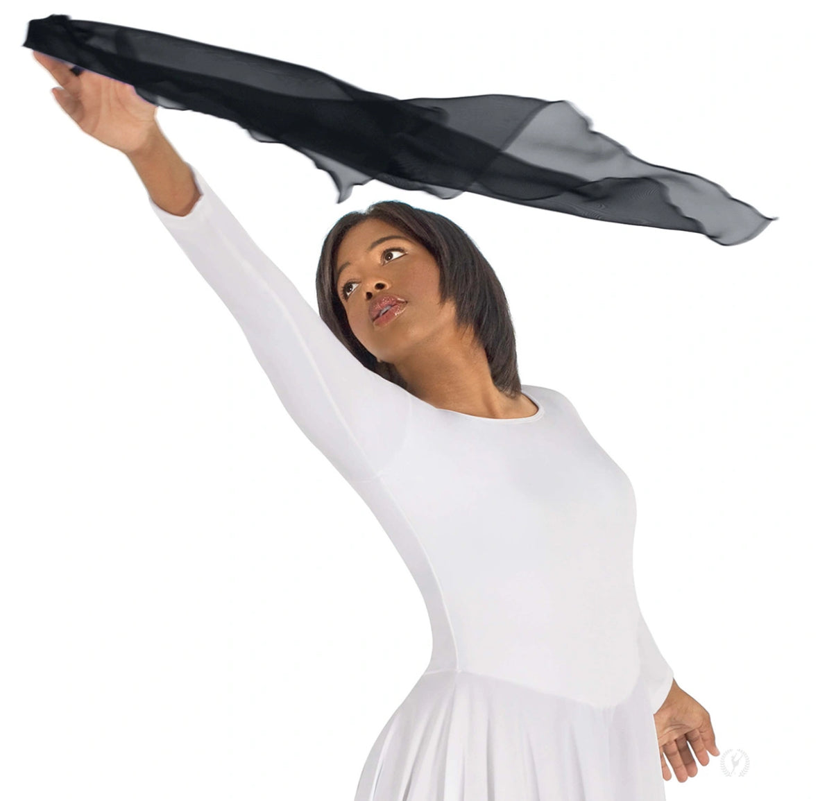 Eurotard Diamond Shaped Chiffon Finger Scarf with Finger Loop