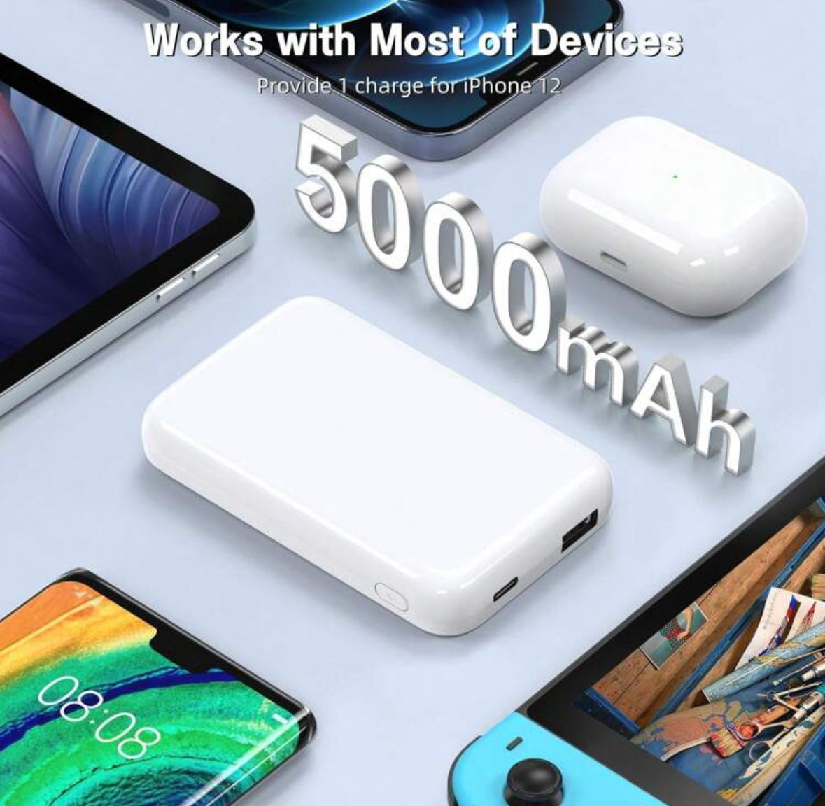 LuxeMagnetic Portable Charger – Slim, Sleek & Powerful On-the-Go Charging