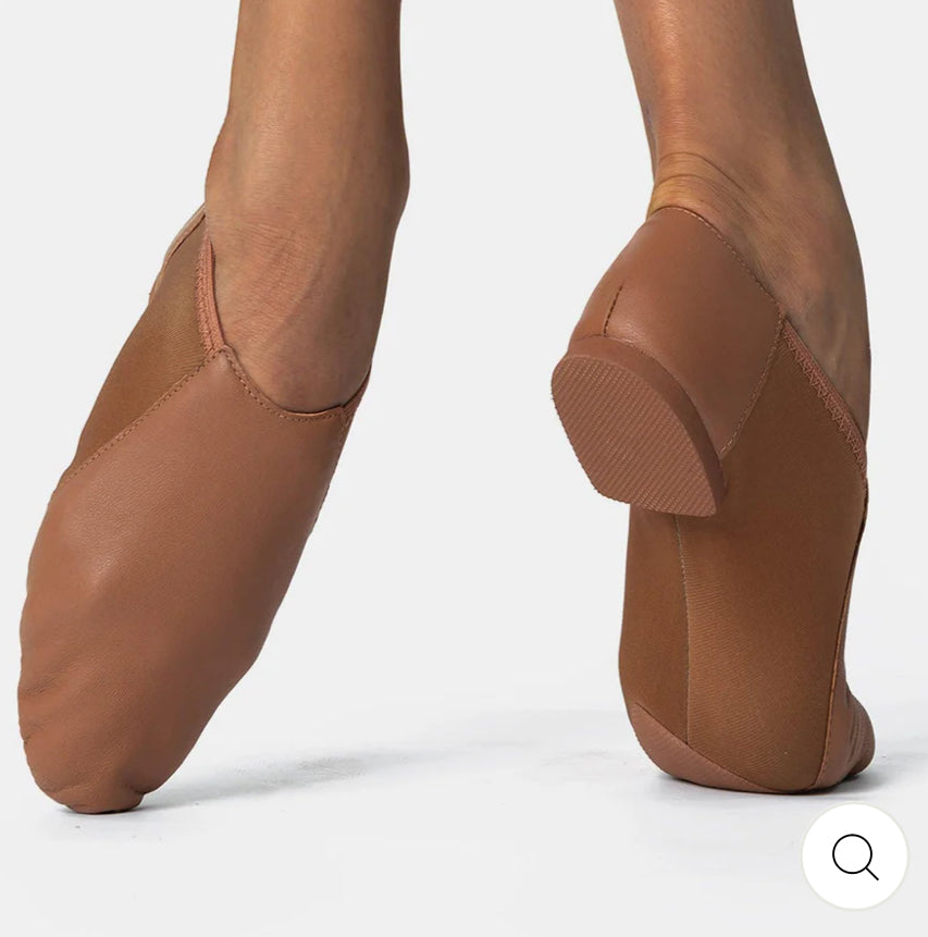 SoDanca Leather Slip on Jazz Shoe