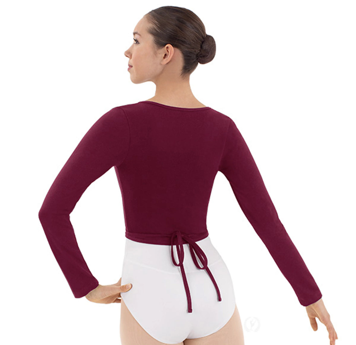 Eurotard Womens Long Sleeve Cotton Lycra Ballet Wrap Sweater
