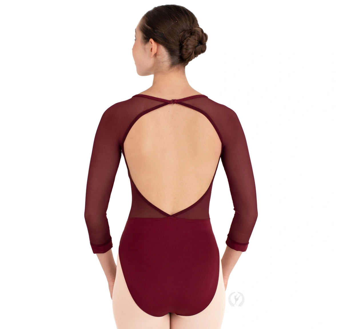 Eurotard Womens Silhouette Mesh 3/4 Sleeve Leotard