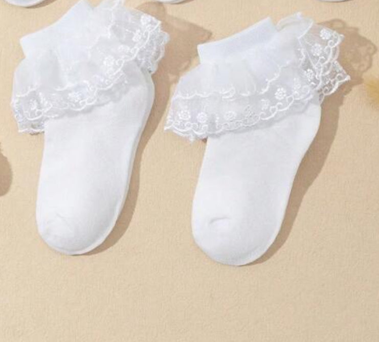 LuxeRuffle Ankle Socks