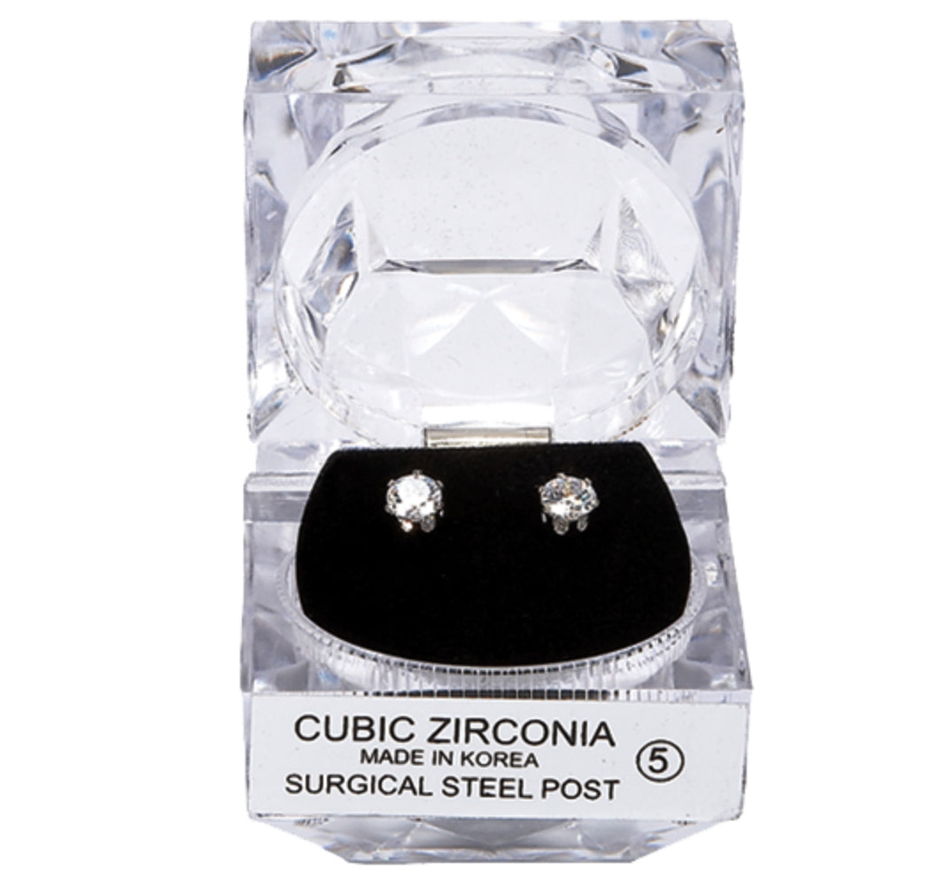 Dasha Designs Small CZ Post Earrings
