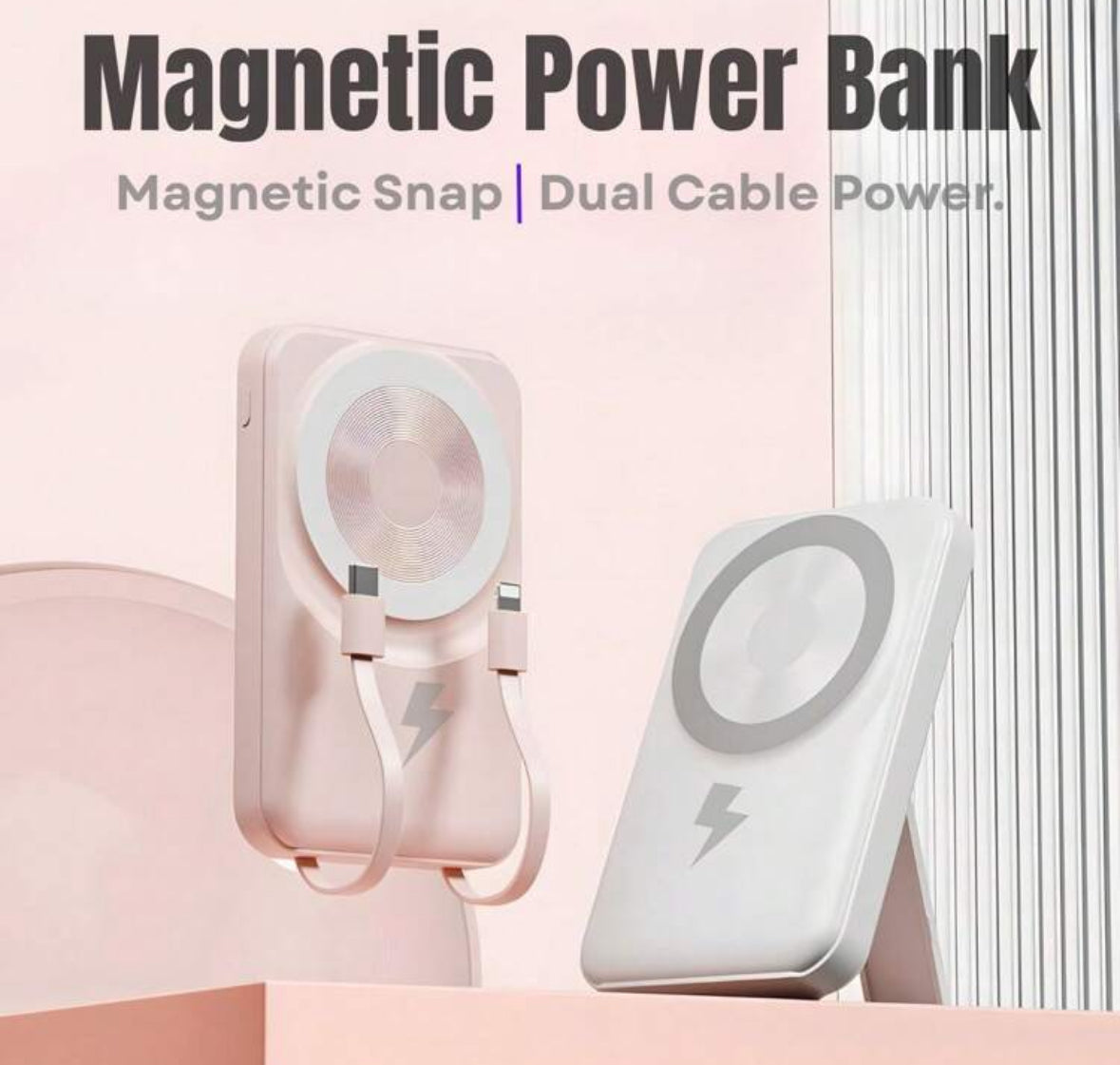LuxeMagnetic Portable Charger – Slim, Sleek & Powerful On-the-Go Charging