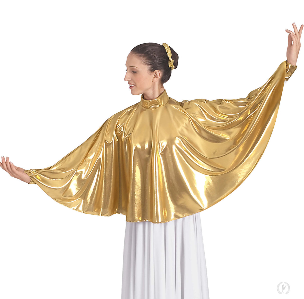 Eurotard Guiding Light Metallic Mock Neck Praise Cape