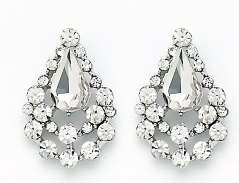 Dasha Designs Crystal Teardrop Earrings