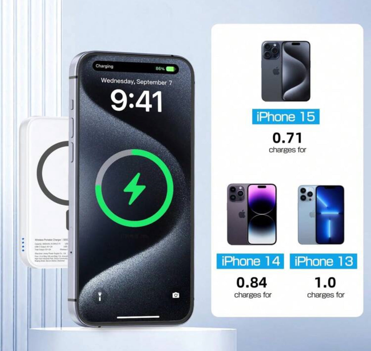 LuxeMagnetic Portable Charger – Slim, Sleek & Powerful On-the-Go Charging