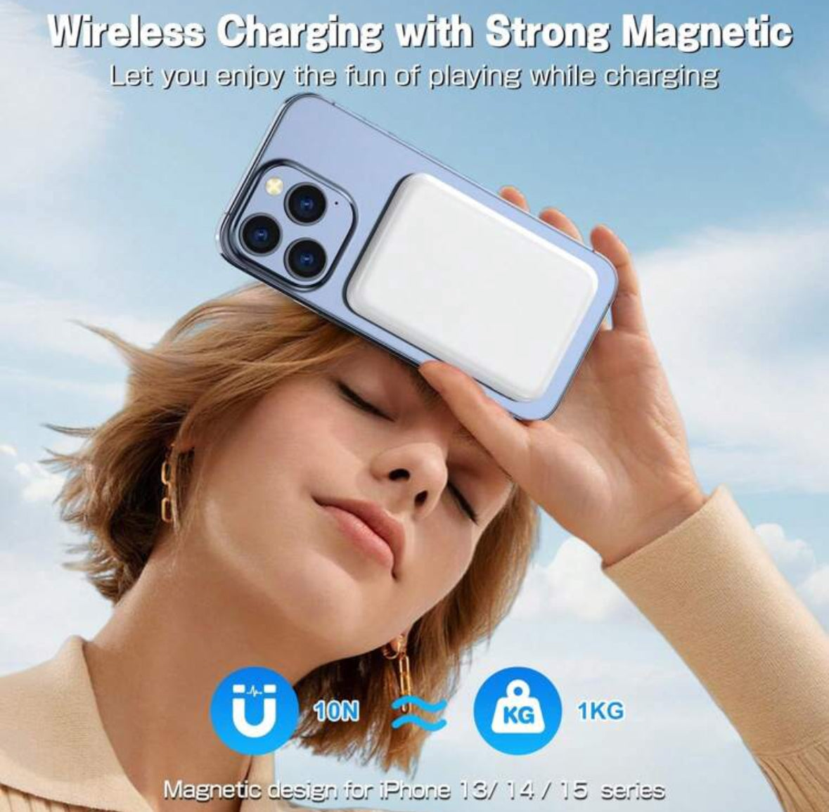 LuxeMagnetic Portable Charger – Slim, Sleek & Powerful On-the-Go Charging