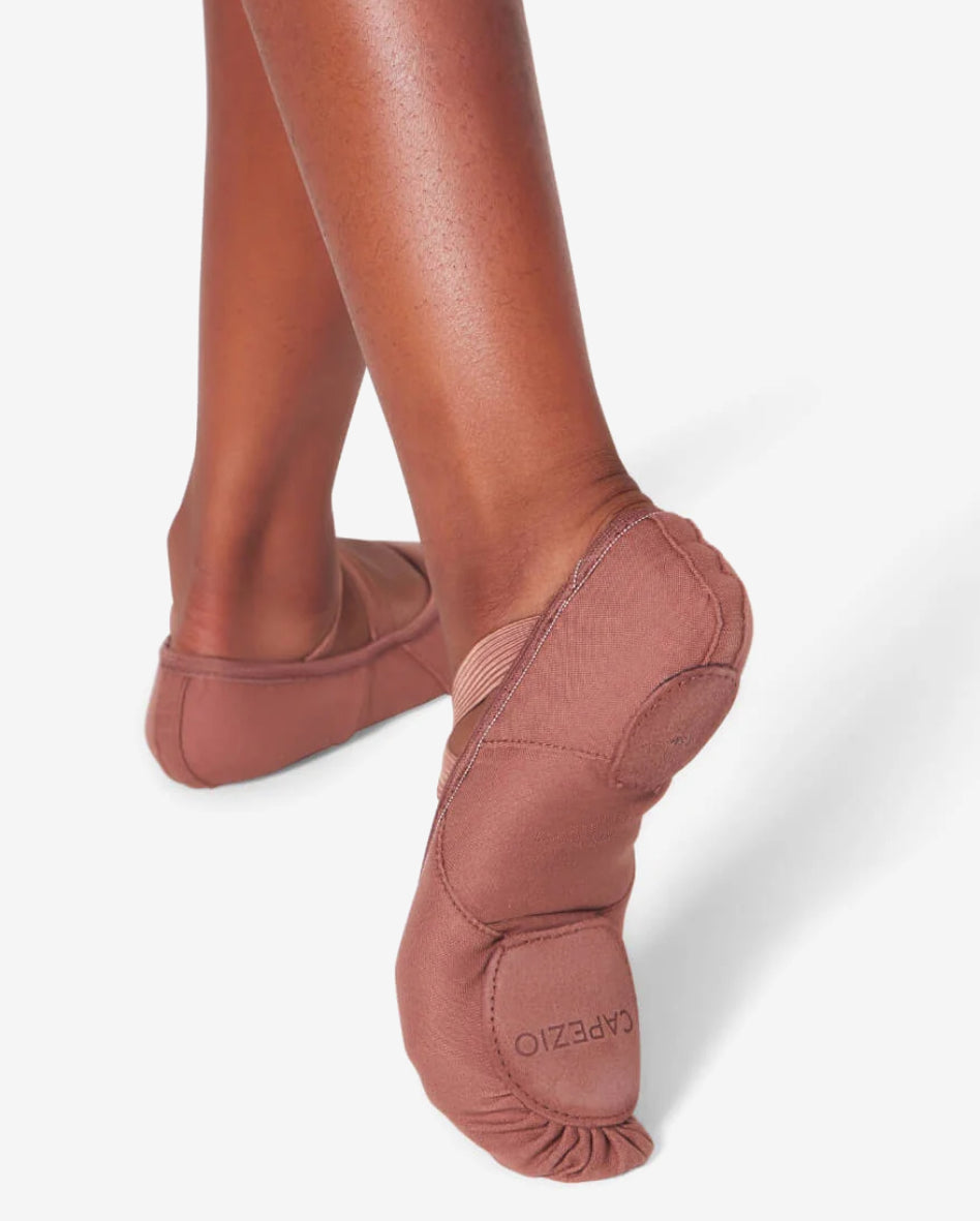 Capezio Hanami® Canvas Ballet Shoe (Mocha)