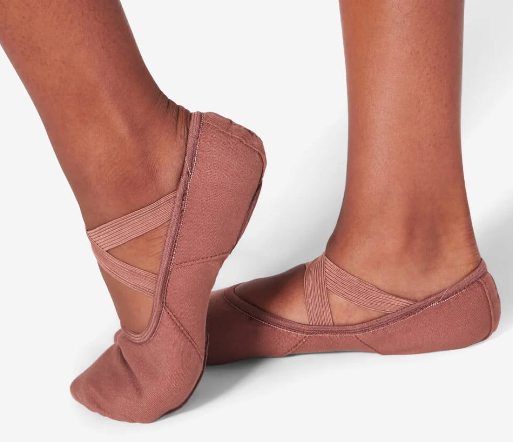 Capezio Hanami® Canvas Ballet Shoe (Mocha)
