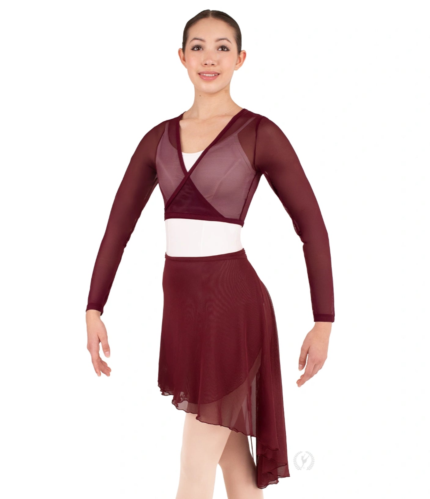 Eurotard Womens Mesh Wrap Top