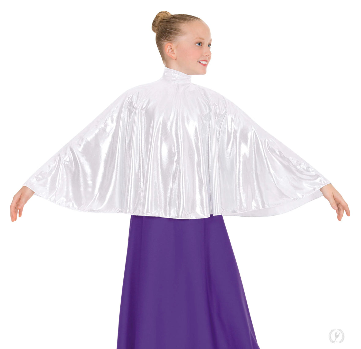 Eurotard Children’s Guiding Light Metallic Mock Neck Praise Cape