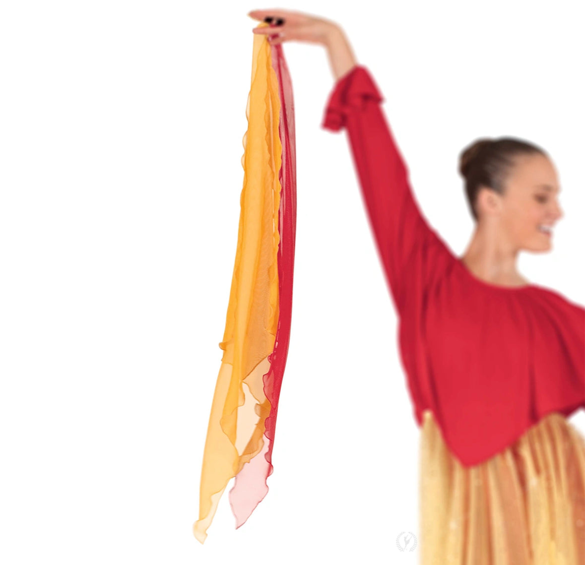 Eurotard Diamond Shaped Chiffon Finger Scarf with Finger Loop