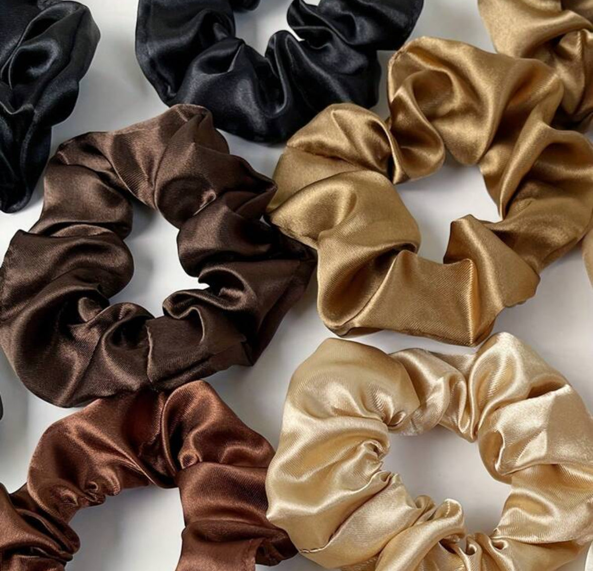 LuxeSilk Satin Scrunchies