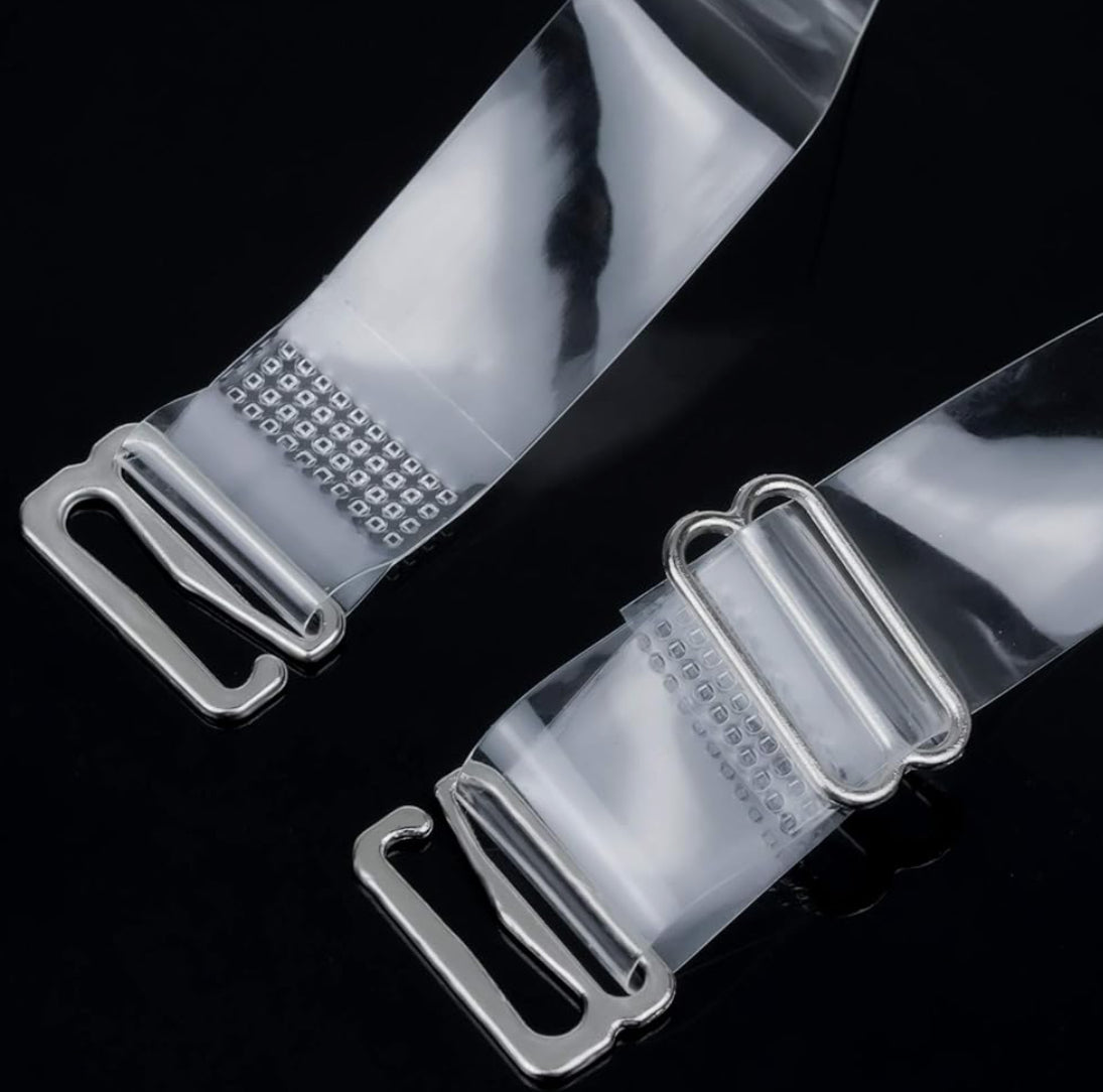 LuxeClear Bra Straps Invisible Transparent Shoulder Bra Strap Replacement