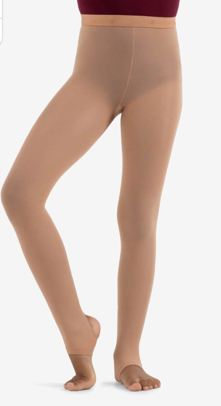 Capezio Children's Ultra Soft Self Knit Waistband Stirrup Tight