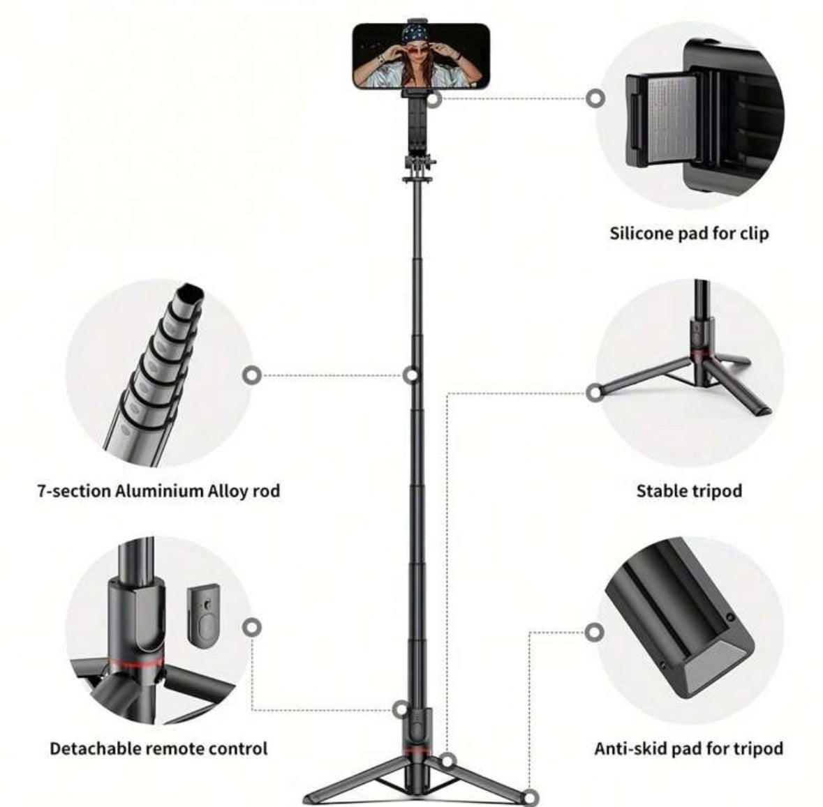 Luxe Selfie Stick/Tripod with Wireless Remote