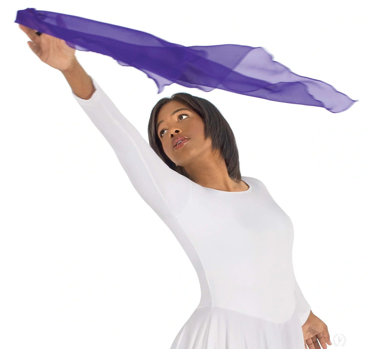 Eurotard Diamond Shaped Chiffon Finger Scarf with Finger Loop