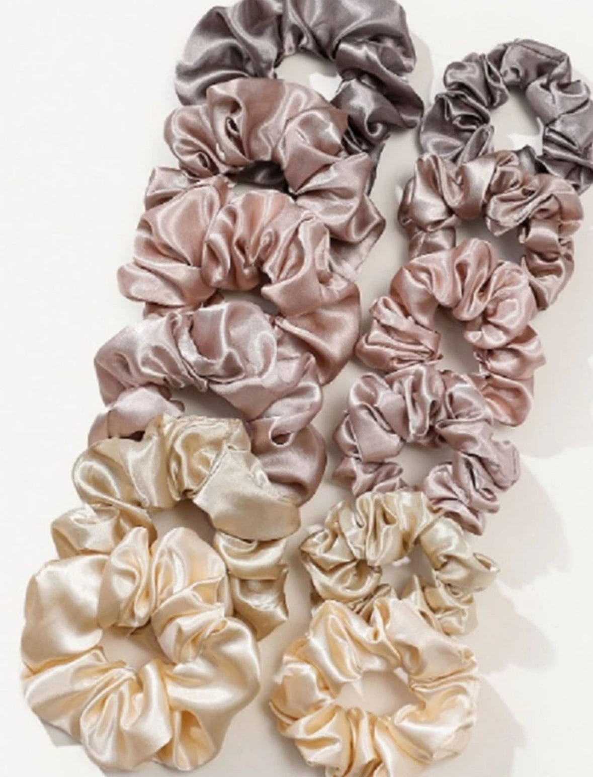 LuxeSilk Satin Scrunchies