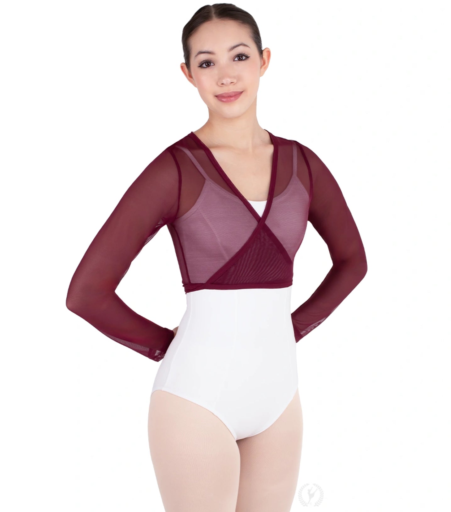Eurotard Womens Mesh Wrap Top