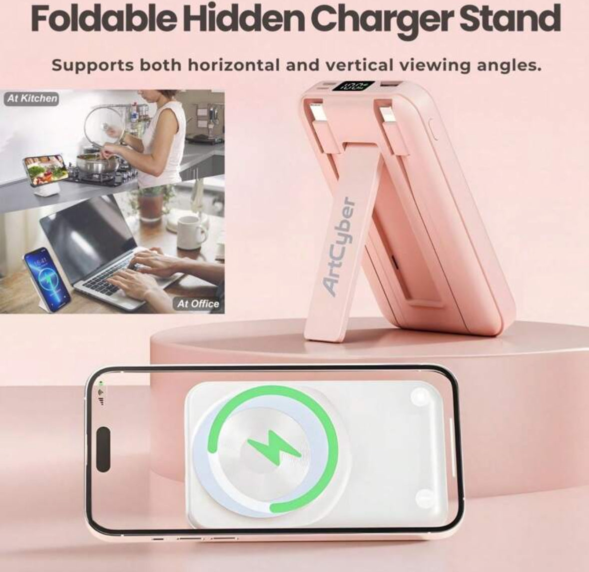 LuxeMagnetic Portable Charger – Slim, Sleek & Powerful On-the-Go Charging