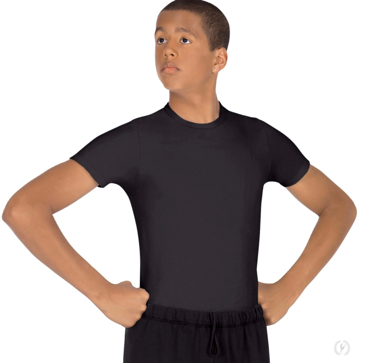 Eurotard Unisex Microfiber Crew Neck Short Sleeve Dance Top