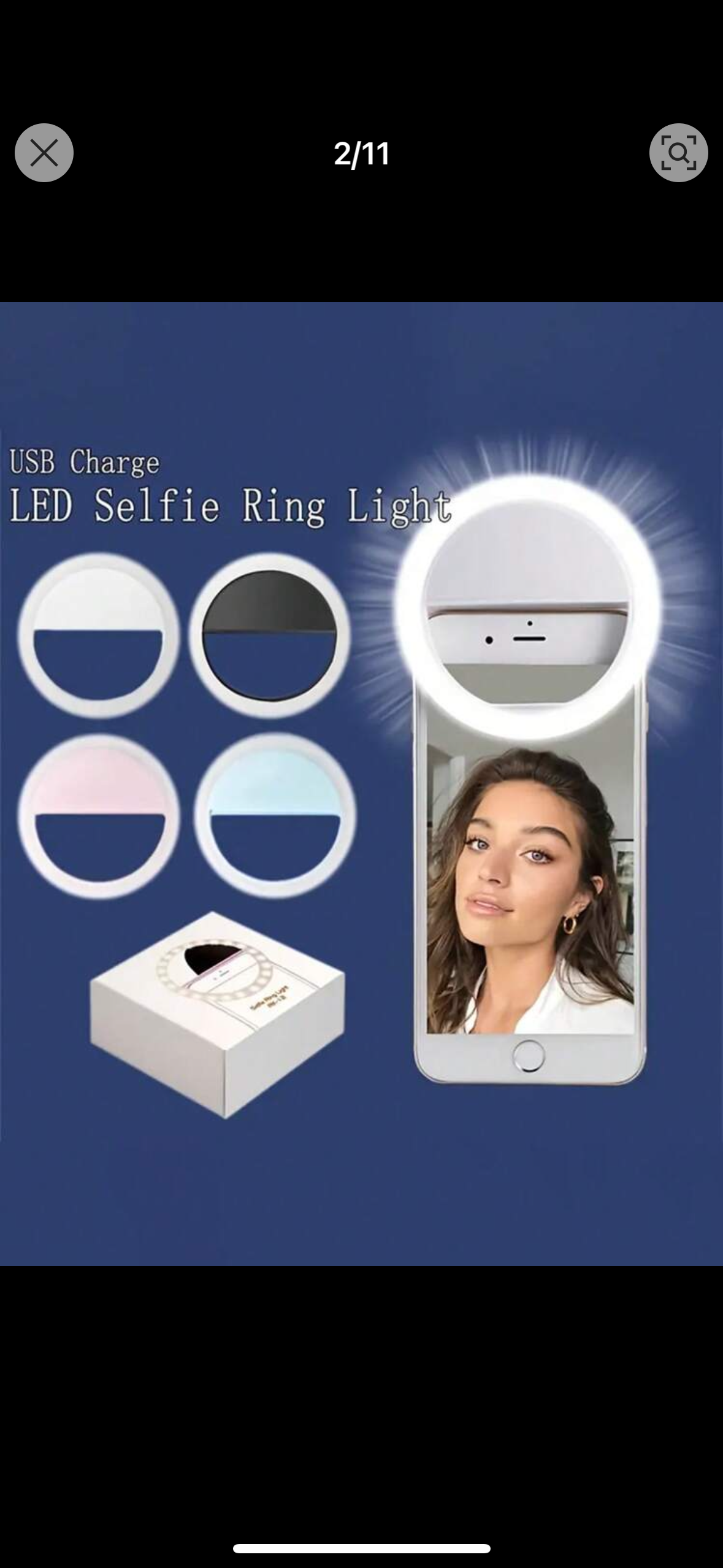 Portable Selfie Ring Light with USB Charging