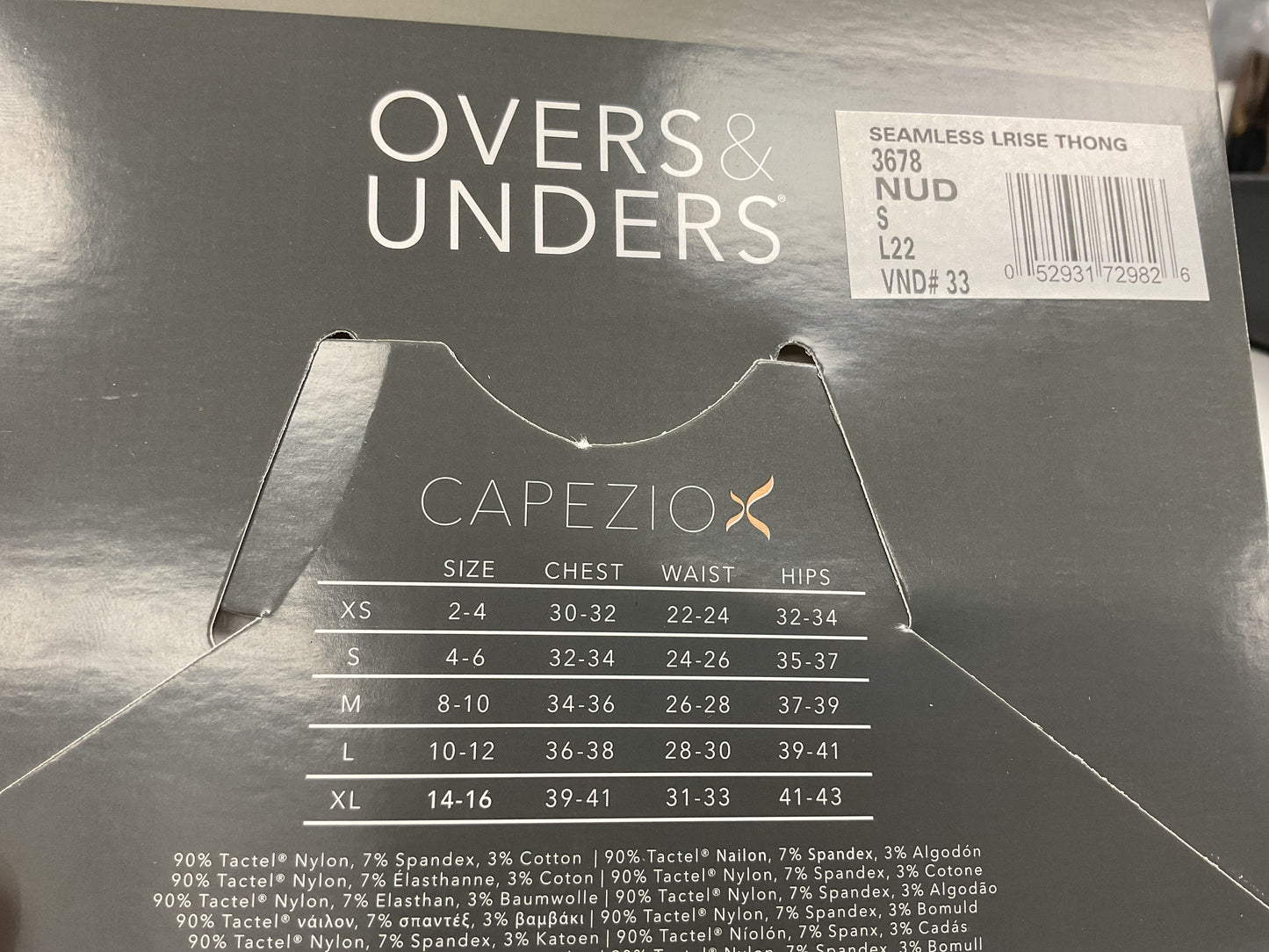 Capezio Seamless Low Rise Thong