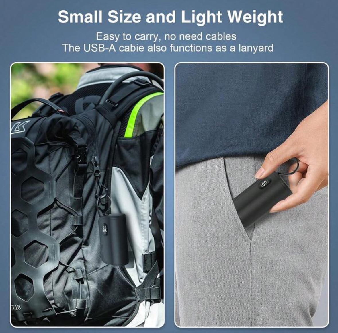 LuxeMini Portable Charger – Round, Sleek & Powerful On-the-Go Charging