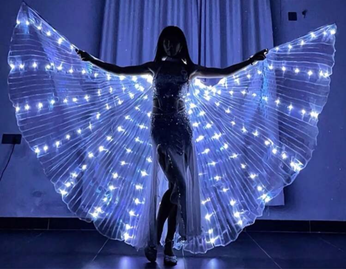 Illunmated Cloak Angel Wings