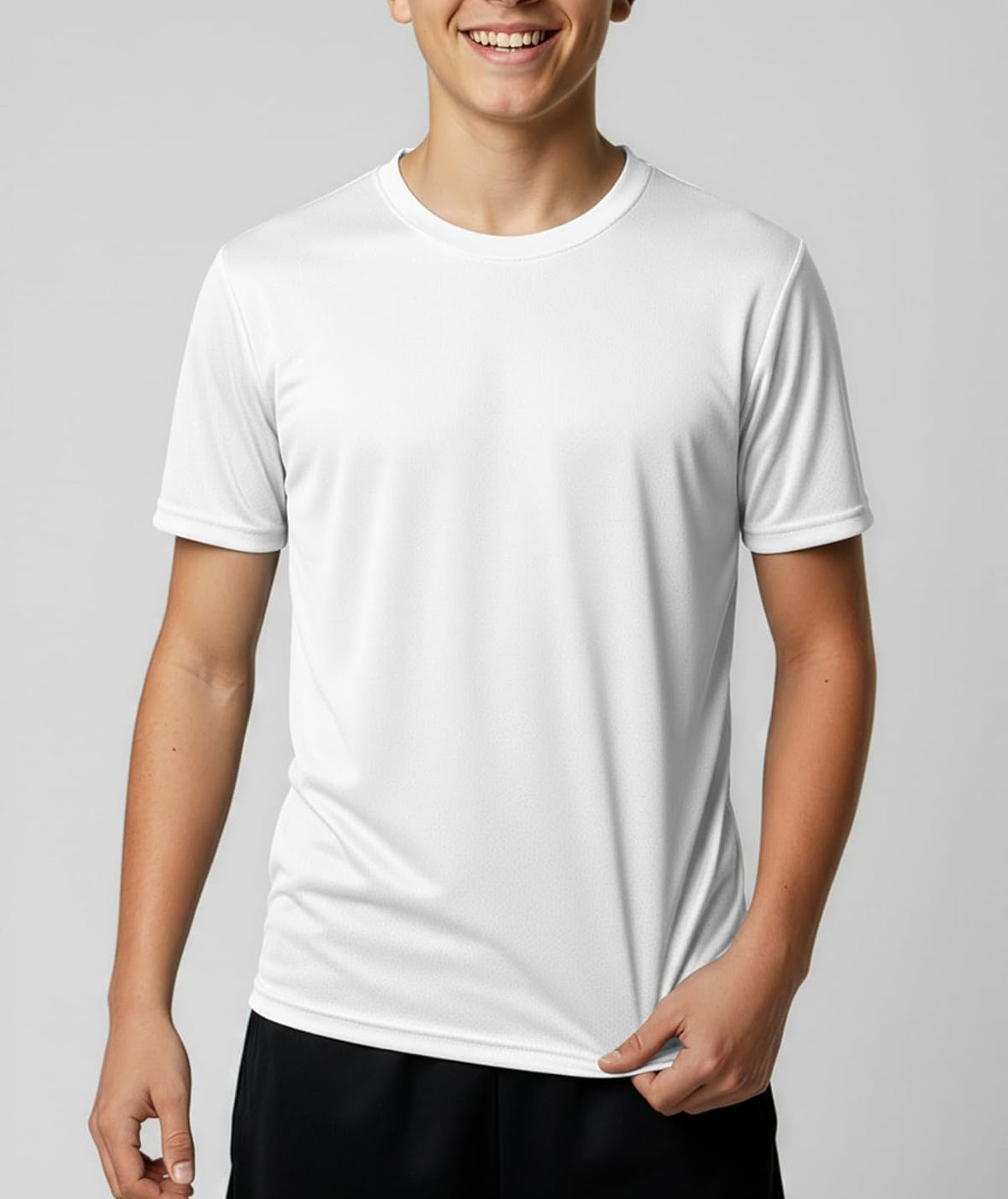 Unisex Children’s Wicking Crew Neck Short Sleeve Shirt