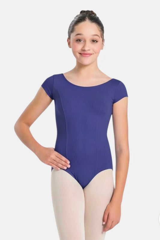 SoDanca Trissie Child Cap Sleeve Classic Leotard With Rounded Neckline (Please Read Description Before Purchasing)