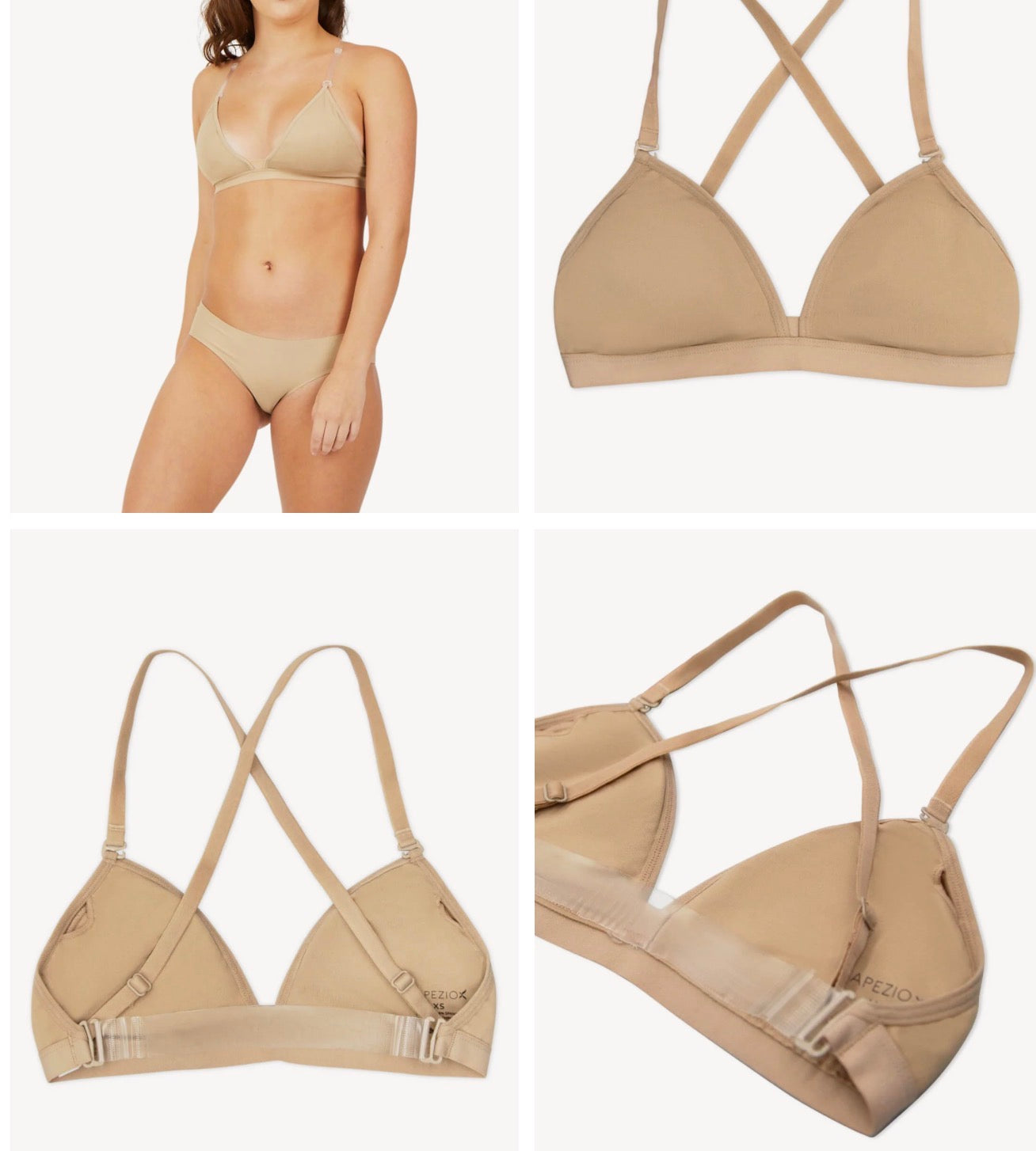 Capezio DEEP NECK CLEAR BACK BRA - GIRLS