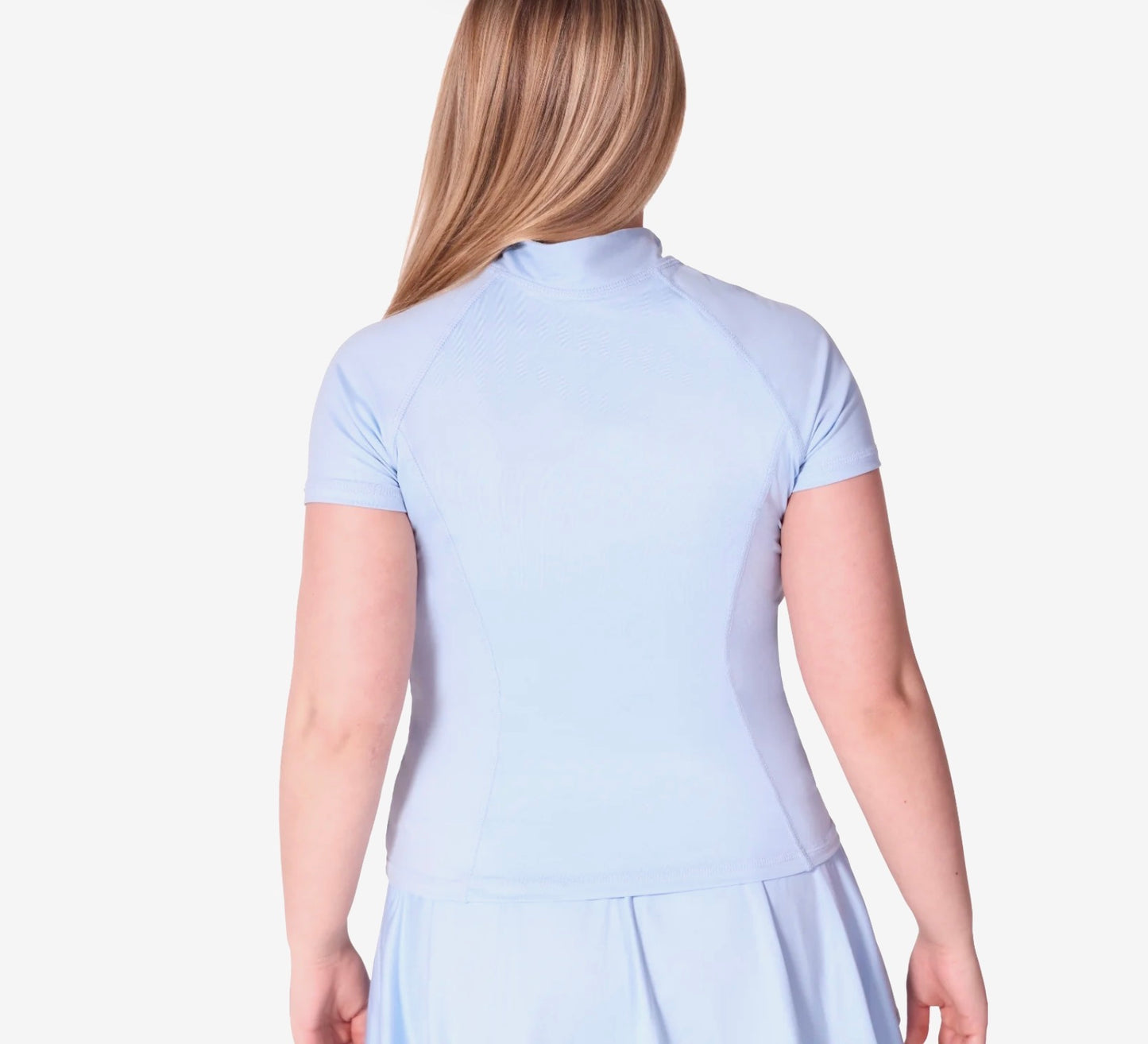 Capezio Short Sleeve Zip Up Top