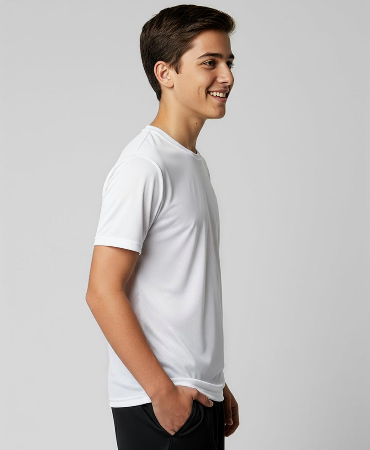 Unisex Children’s Wicking Crew Neck Short Sleeve Shirt