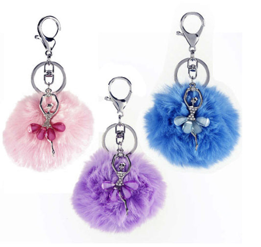 Dasha Designs Ballerina Pouf Keychain