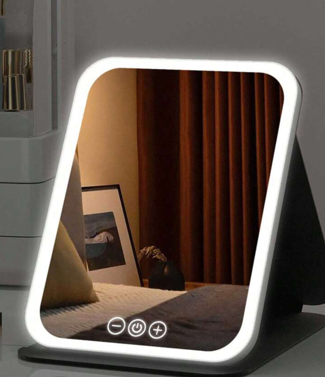 Portable Folding LED Mirror