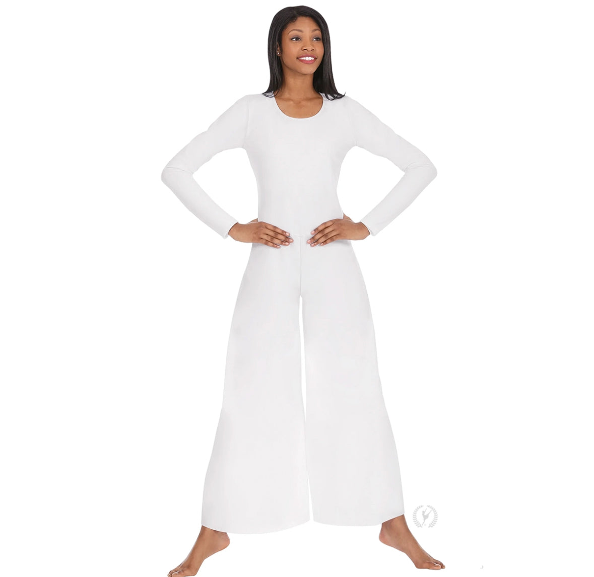 Eurotard Womens Simplicity Polyester Long Sleeve Wide Leg Praise Jumpsuit
