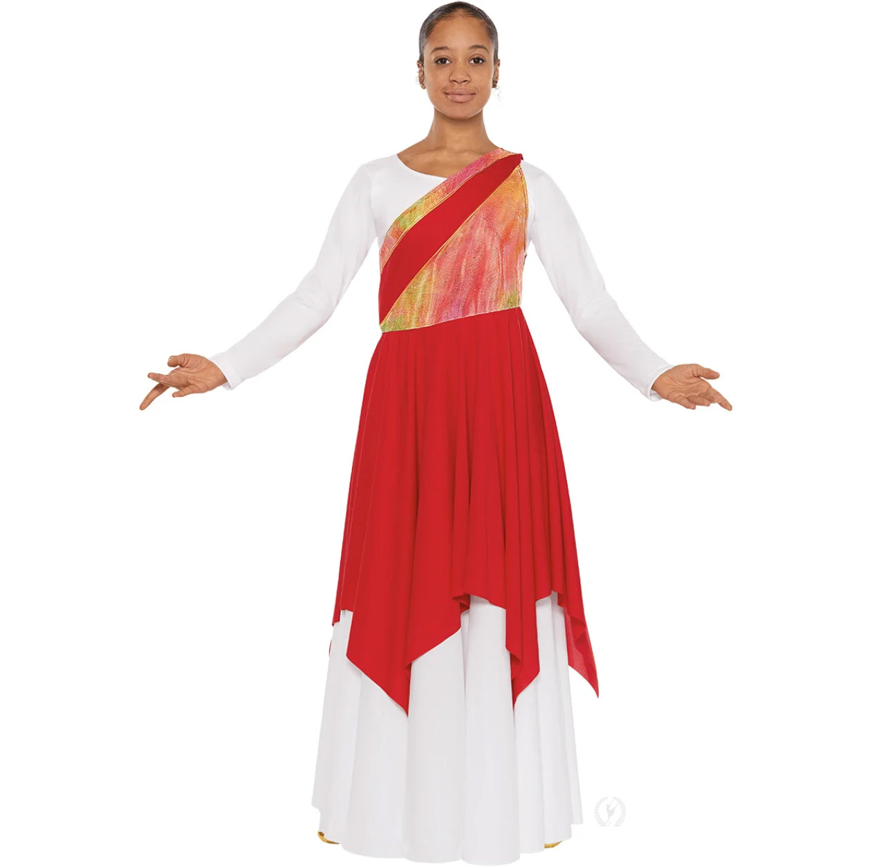 Eurotard Girls Iridescent Asymmetrical Tunic