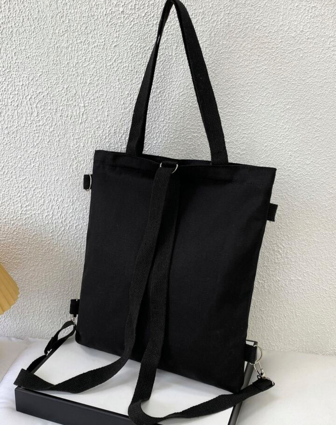 LuxeCanvas Tote Bag with Front Pockets