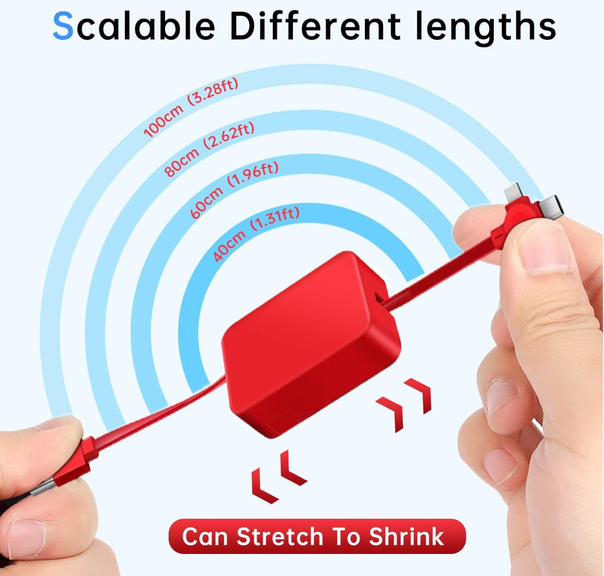 LuxeCharger 3 Way Cord – Slim, Sleek On-the-Go Charging