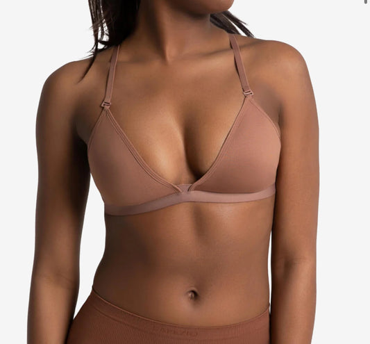 Capezio Deep Neck Clear Back Bra